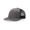 Richardson Charcoal/Black Mesh Back Five Panel Trucker Hat