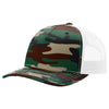 Richardson Green Camo/White Printed Five Panel Trucker Hat