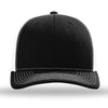 Richardson Black/White Recycled Trucker Cap