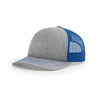 Richardson Heather Grey/Royal Mesh Back Split Trucker Hat