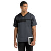 Barco Grey's Anatomy Men's Black Hatch Print/Granite Active Color Block Top