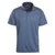 Landway Men's Heather Navy Walker Melange Snap-Button Polo