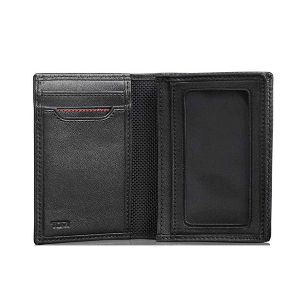 TUMI Black Delta Gusseted Card Case ID with TUMI ID Lock