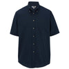 Edwards Men's Navy Easy Care Short Sleeve Poplin Shirt