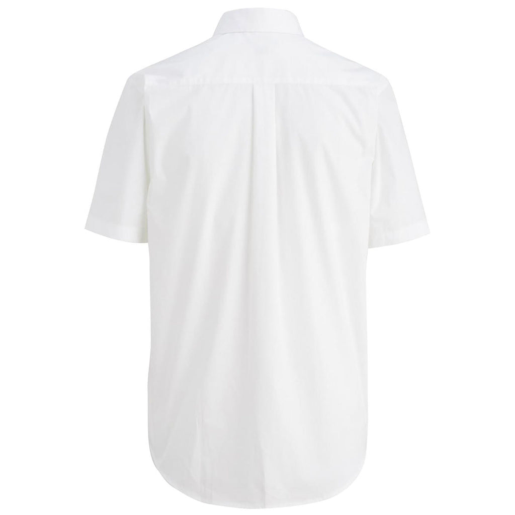 Edwards Men's White Comfort Stretch Poplin