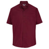 Edwards Men's Burgundy Lightweight Short Sleeve Poplin Shirt