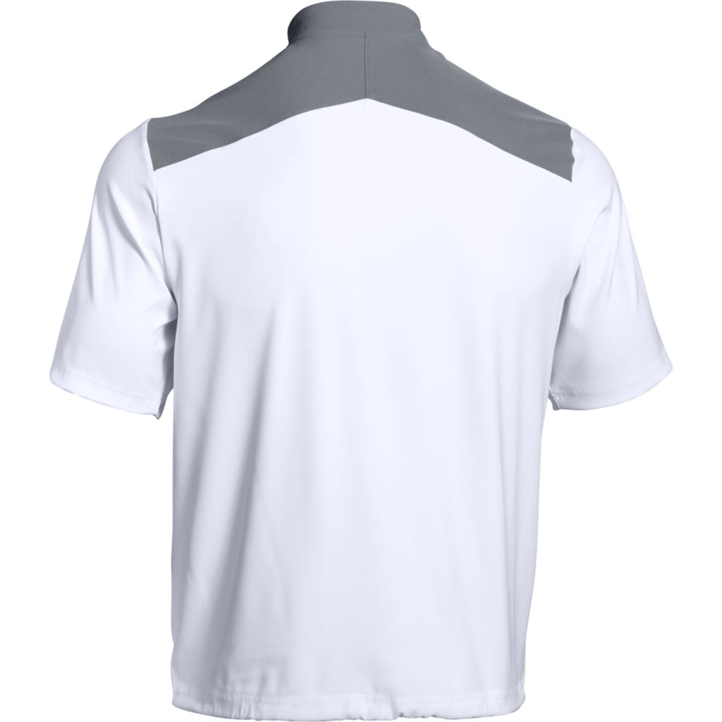 Under Armour Men's White Triumph Cage Jacket Short Sleeve