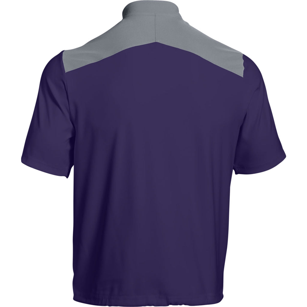 Under Armour Men's Purple Triumph Cage Jacket Short Sleeve