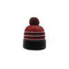 Richardson Cardinal/Black/White Pom Beanie with Cuff