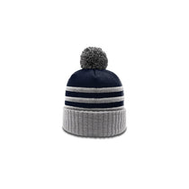 Richardson Navy/Grey/White Pom Beanie with Cuff