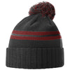 Richardson Heather Charcoal Short Pom Beanie