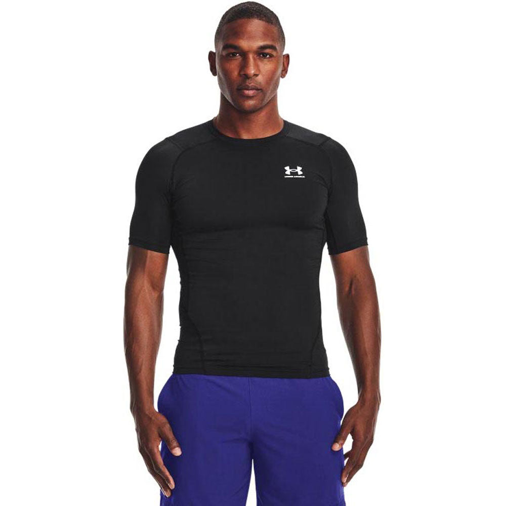 Under Armour Men's Black/White HeatGear Armour Short Sleeve Shirt