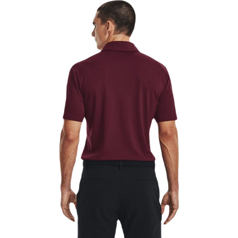 Under Armour Men's Maroon/White Tech Team Polo