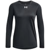 Under Armour Women's Stealth Grey/White Team Tech Long Sleeve