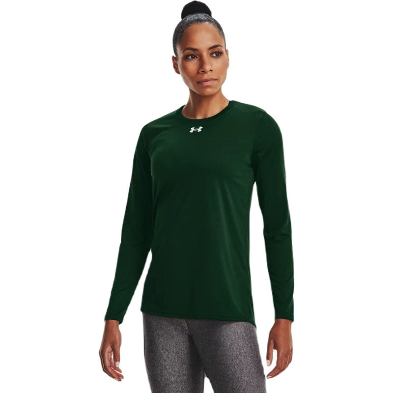 Under Armour Women's Forest Green/White Team Tech Long Sleeve