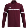 Under Armour Men's Maroon/White Team Knit Warm-Up Full Zip