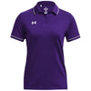 Under Armour Women's Purple/White Team Tipped Polo