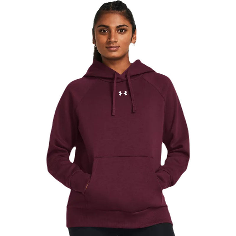 Under Armour Women's Maroon/White Rival Fleece Hoodie