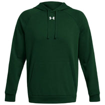 Under Armour Men's Forest Green/White Rival Fleece Hoodie