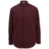 Edwards Men's Burgundy Batiste Banded Collar Shirt