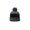 Richardson Grey/Royal/Black Heathered Pom Beanie with Cuff