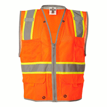 ML Kishigo Men's Orange Premium Brilliant Series Heavy-Duty Class 2 Vest