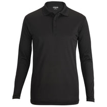 Edwards Men's Black Mini Pique Snag Proof Polo