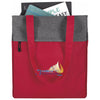 Good Value Red Two-Tone Colorblock Computer Tote