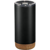 Leeds Black Valhalla Copper Vacuum Tumbler with Cork 16oz