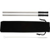 Leed's Silver Reusable Stainless Steel Straw Set with Brush