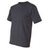 Bayside Men's Charcoal Heather USA-Made 50/50 Short Sleeve T-Shirt