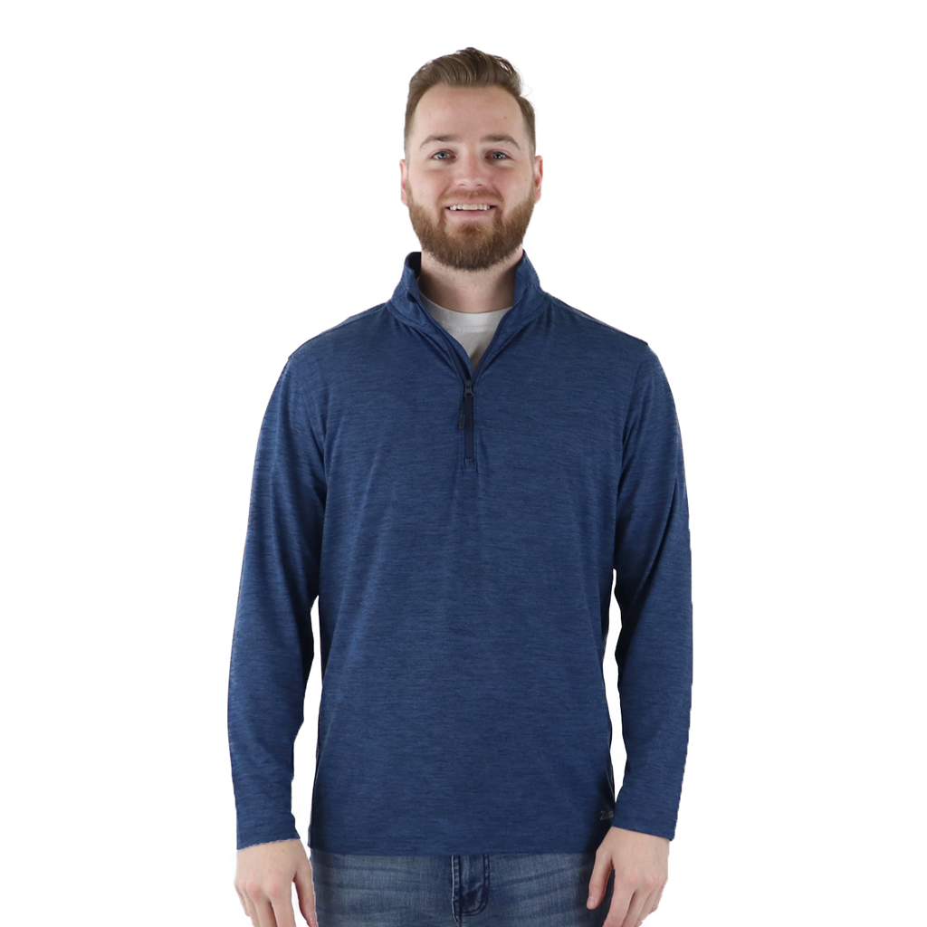 48-Hour Zusa Men's Navy Heather Brisk Quarter Zip