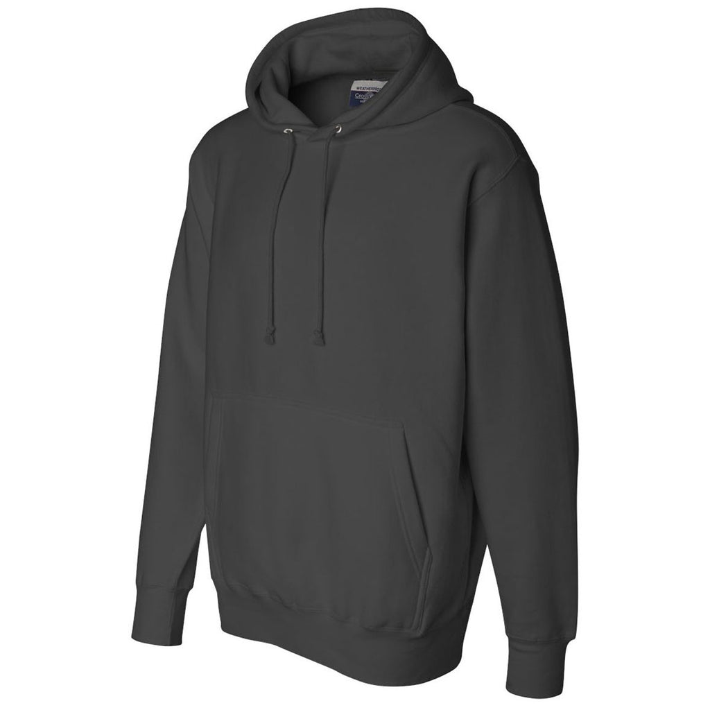 Weatherproof Men's Charcoal Cross Weave Hooded Sweatshirt