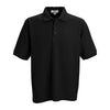 Vantage Men's Black Soft-Blend Double-Tuck Pique Polo