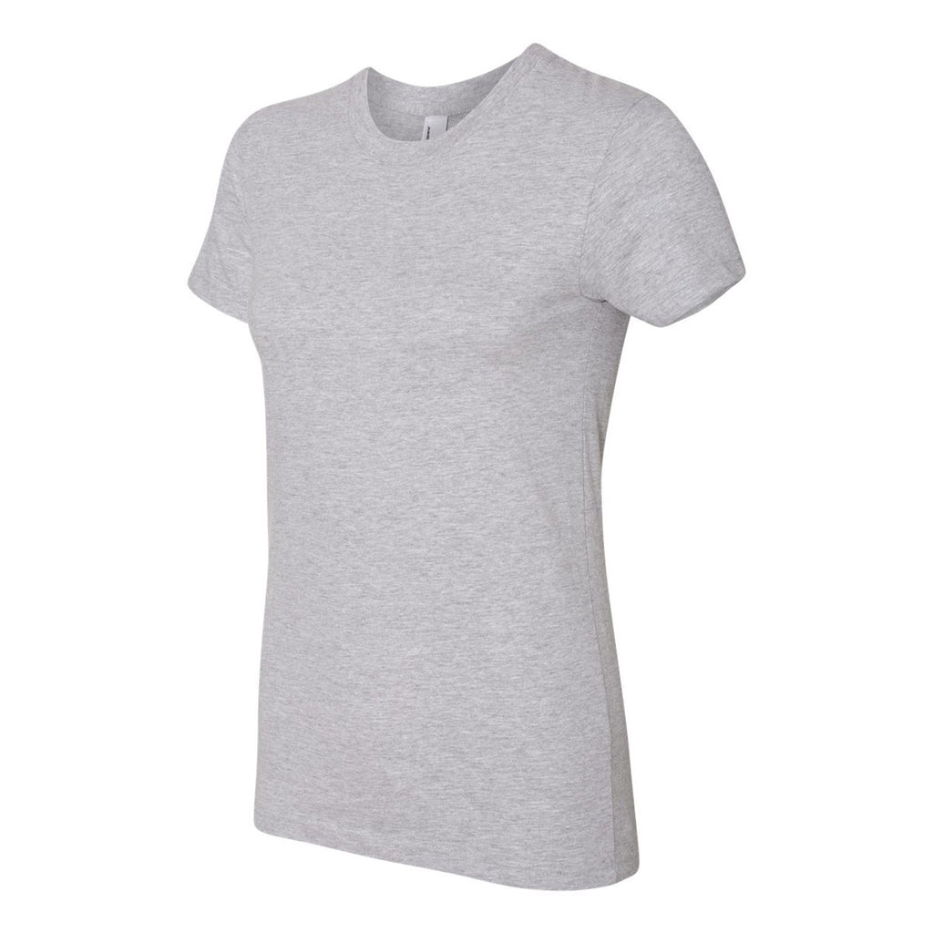 American Apparel Women's Heather Grey Fine Jersey Short Sleeve T-Shirt