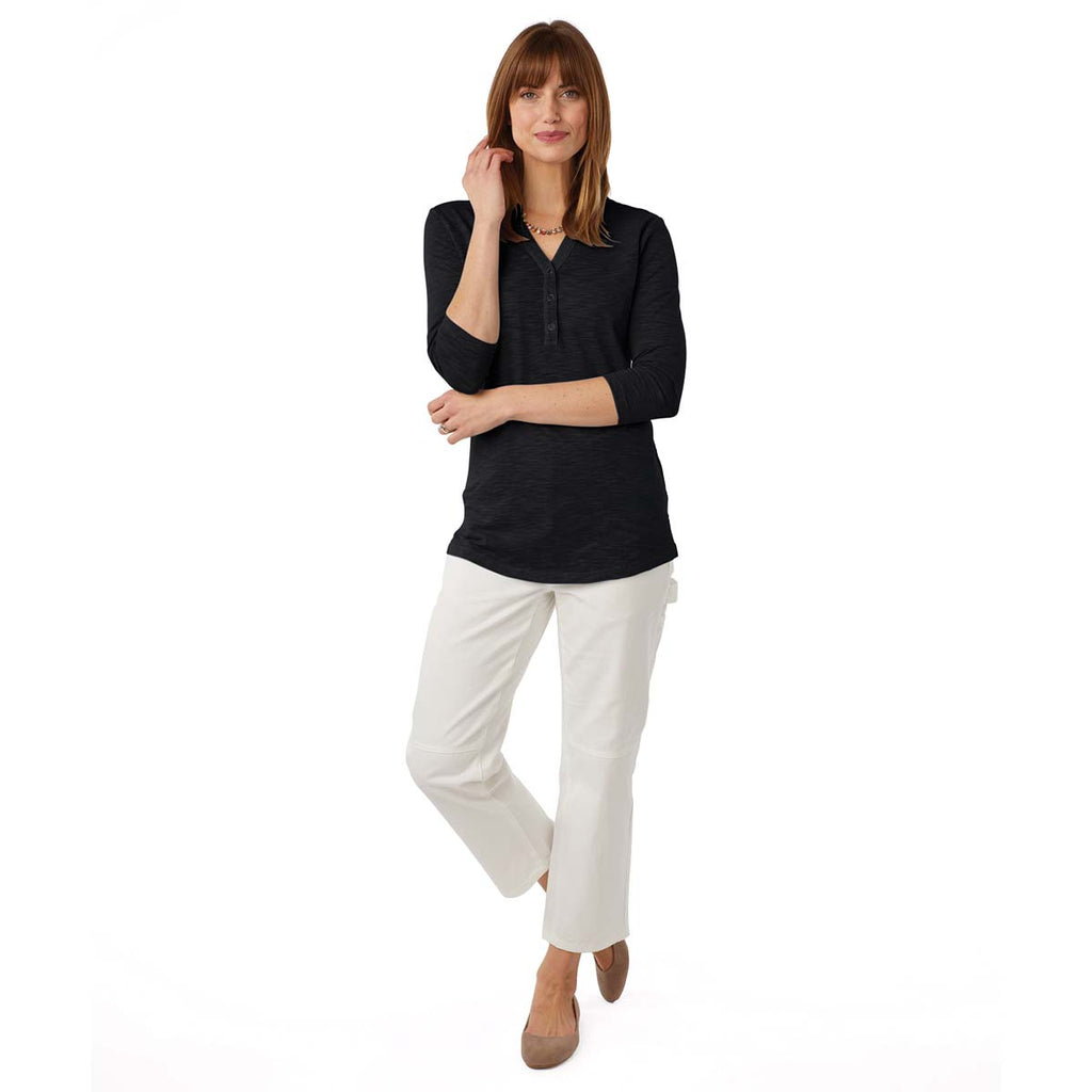 Charles River Women's Black Freetown Henley