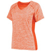 Holloway Women's Orange Heather Electrify Coolcore Tee