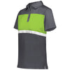 Holloway Women's Carbon/Lime Prism Bold Polo