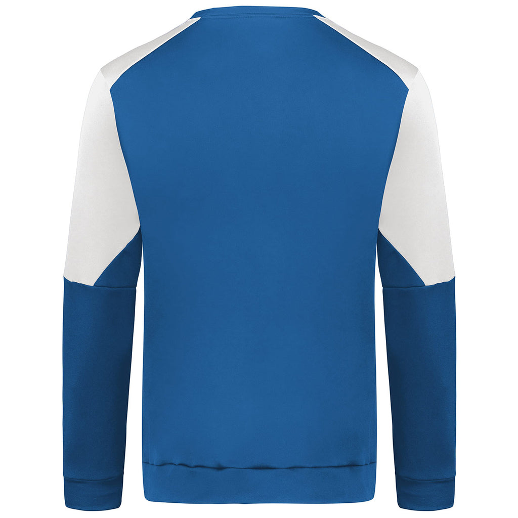 Holloway Men's Royal/White Momentum Team Fleece Crew