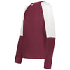 Holloway Women's Maroon/White Momentum Team Fleece Crew