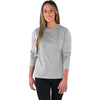 Charles River Women's Grey Comfort-Core Long-Sleeve Crew