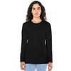 American Apparel Women's Black Fine Jersey Classic Long Sleeve