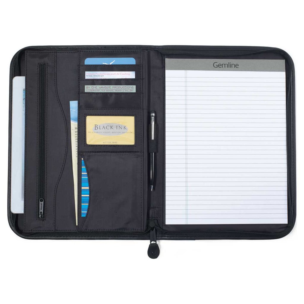 Gemline Black Wall Street Padfolio