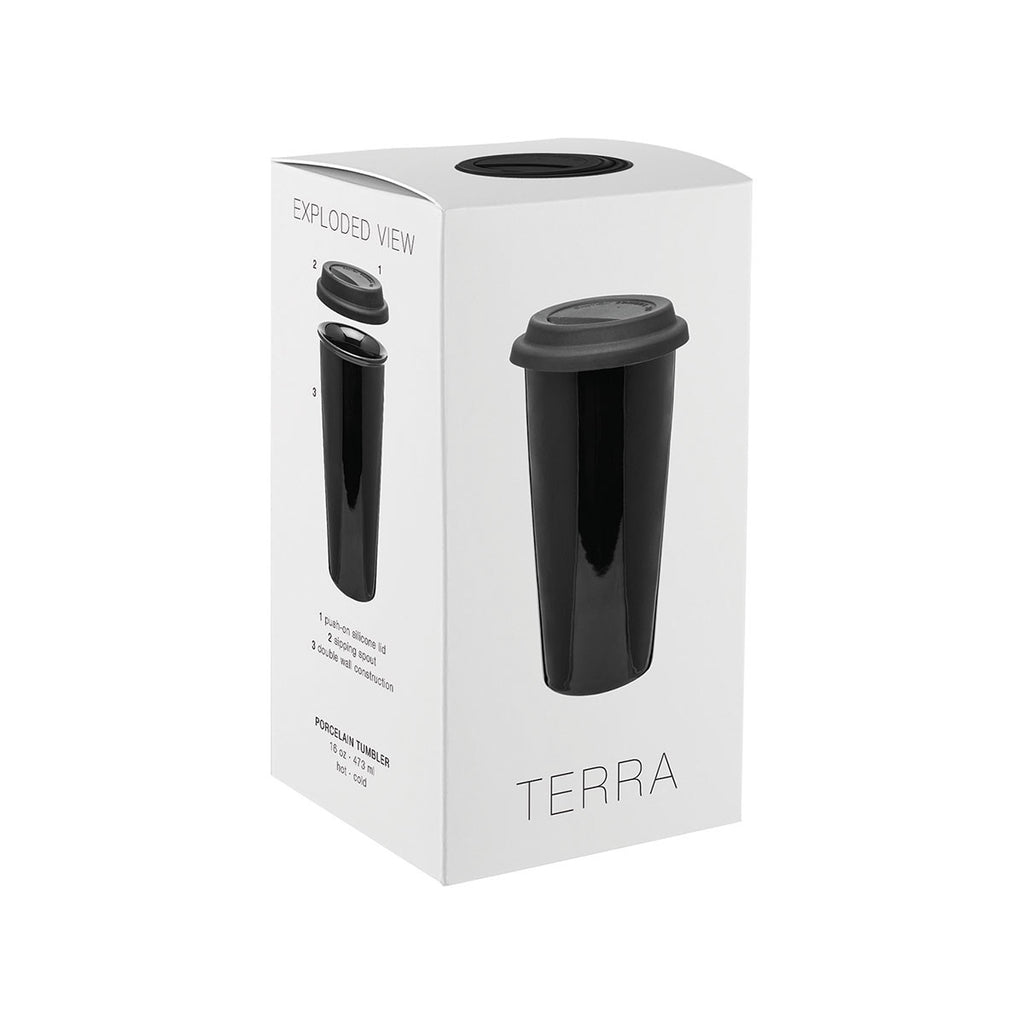 ETS White Terra Tumbler with White Lid -16 oz