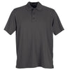 Vansport Men's Dark Grey Omega Solid Mesh Tech Polo