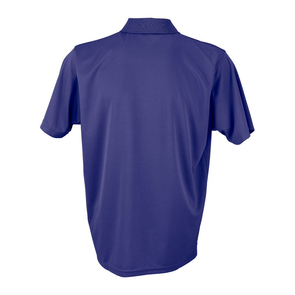 Vansport Men's Purple Omega Solid Mesh Tech Polo