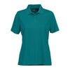 Vansport Women's Teal Omega Solid Mesh Tech Polo