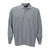 Vantage Men's Grey Omega Long Sleeve Solid Mesh Tech Polo