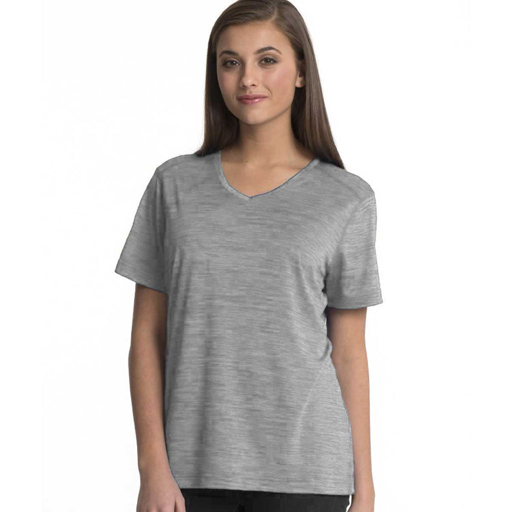 Charles River Women's Grey Space Dye Performance Tee