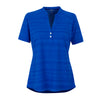 Vantage Women's Electric Blue Strata Textured Henley